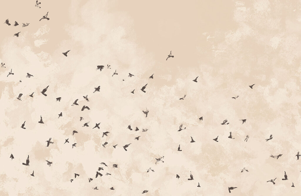 Vogelschwarm — ganzes Design