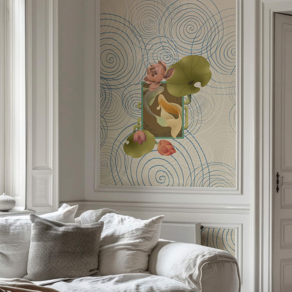 Fisch zwischen Wasserblumen — Interieur 2