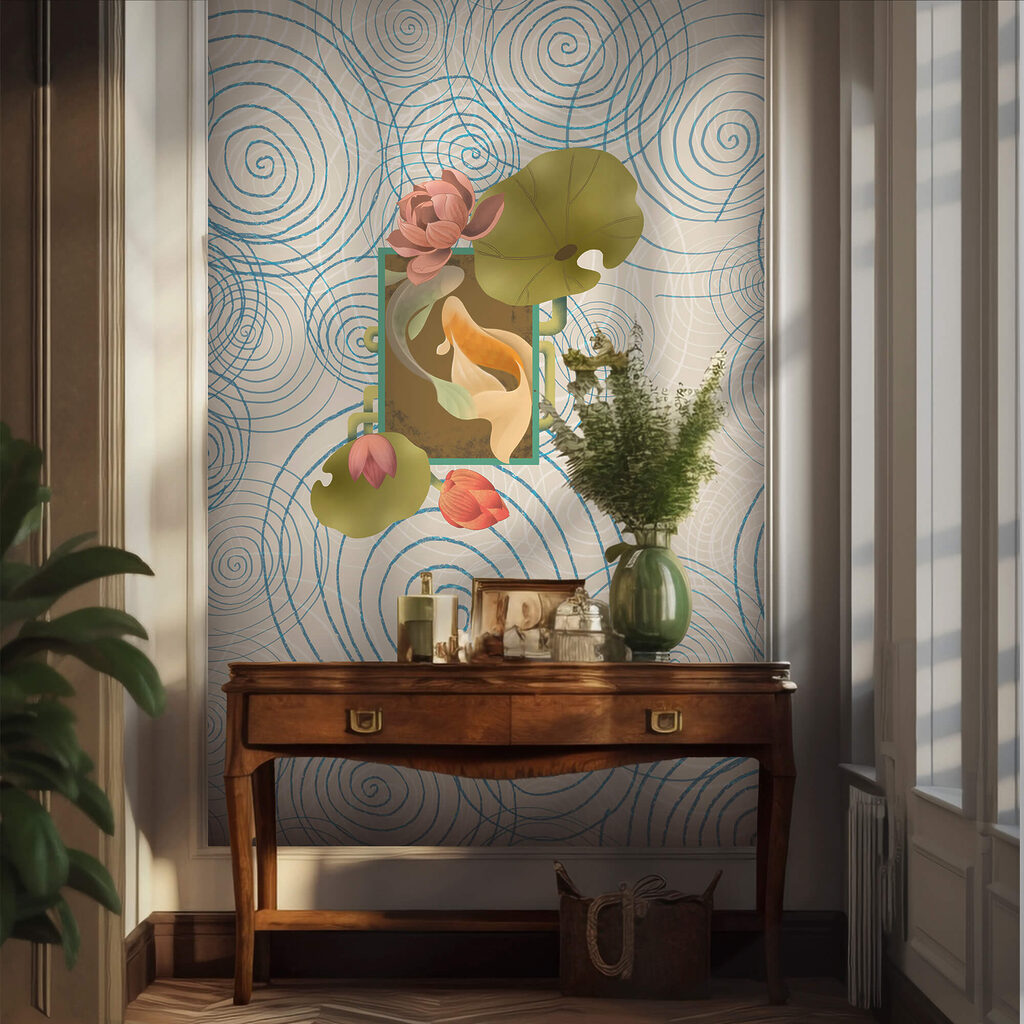 Fisch zwischen Wasserblumen — Interieur 3