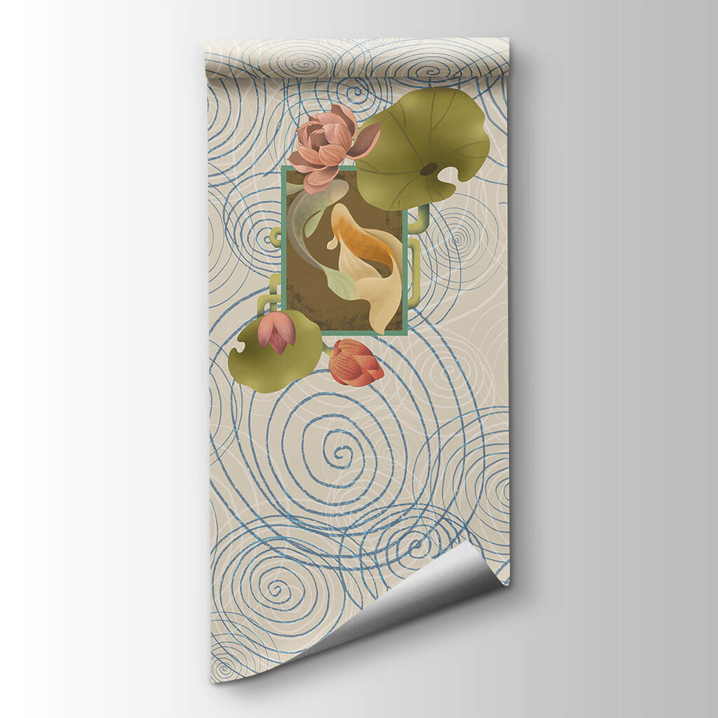 Fisch zwischen Wasserblumen — Produktansicht