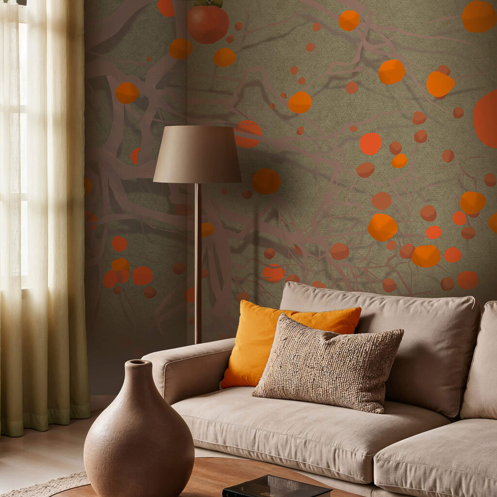 Baum mit orangefarbenen Früchten — Interieur 1