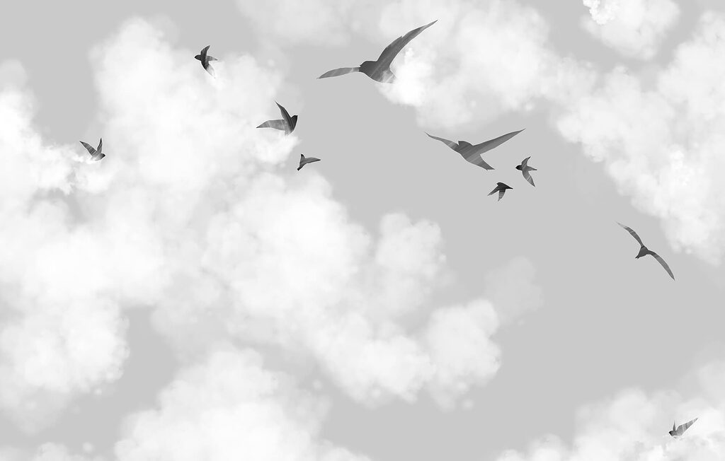 Vögel Seite an Seite — ganzes Design