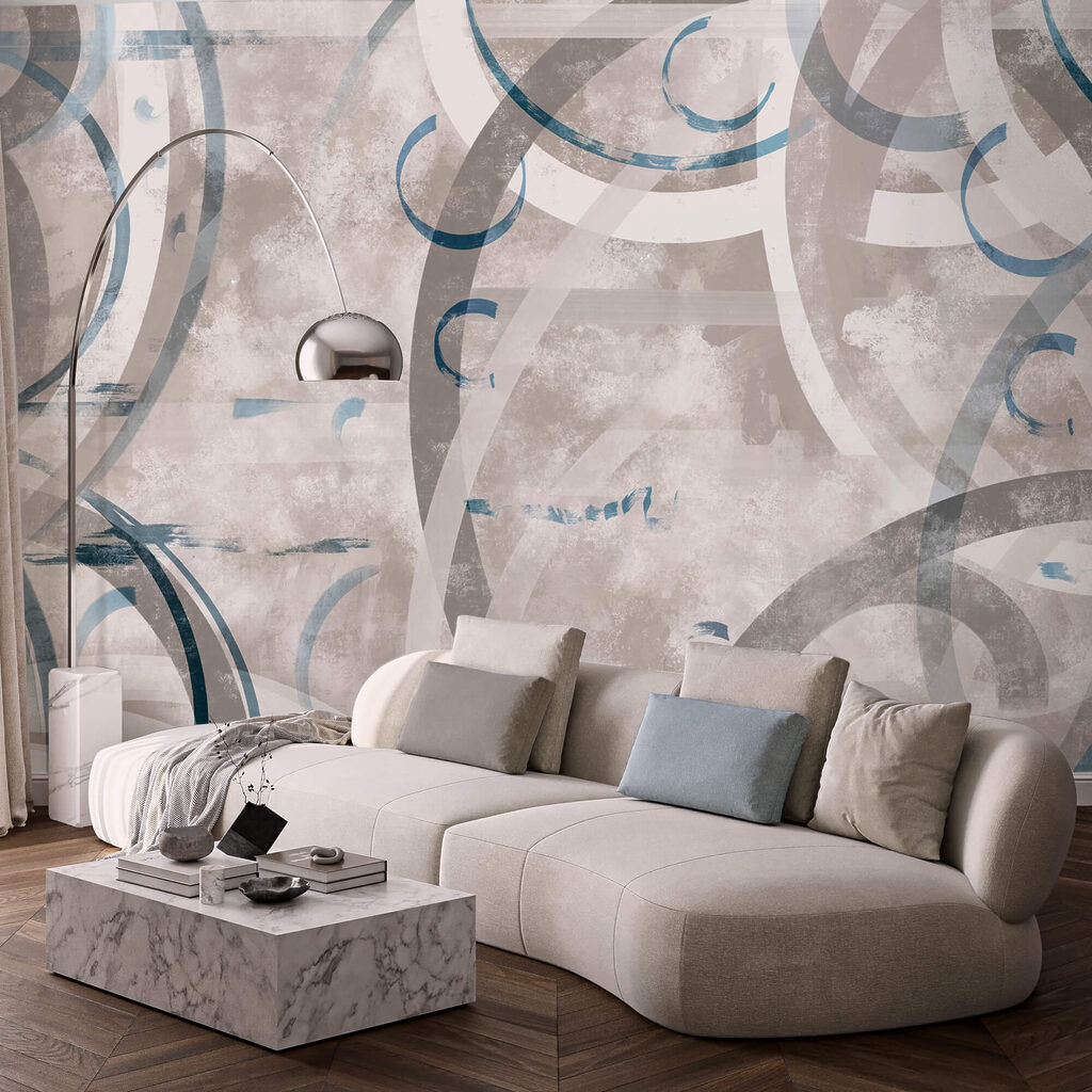 Blaue und graue Wirbel — Interieur 1