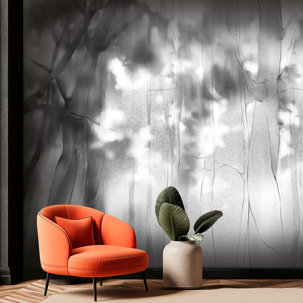 Wald in Schwarz-Weiß — Interieur 2