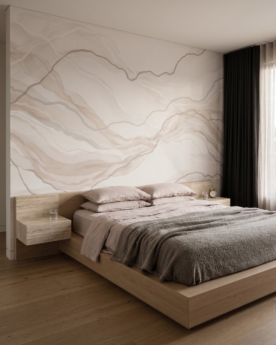 Adern wie helle Ströme in einem Interieur