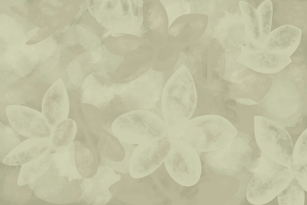 Große zarte Blüten — ganzes Design