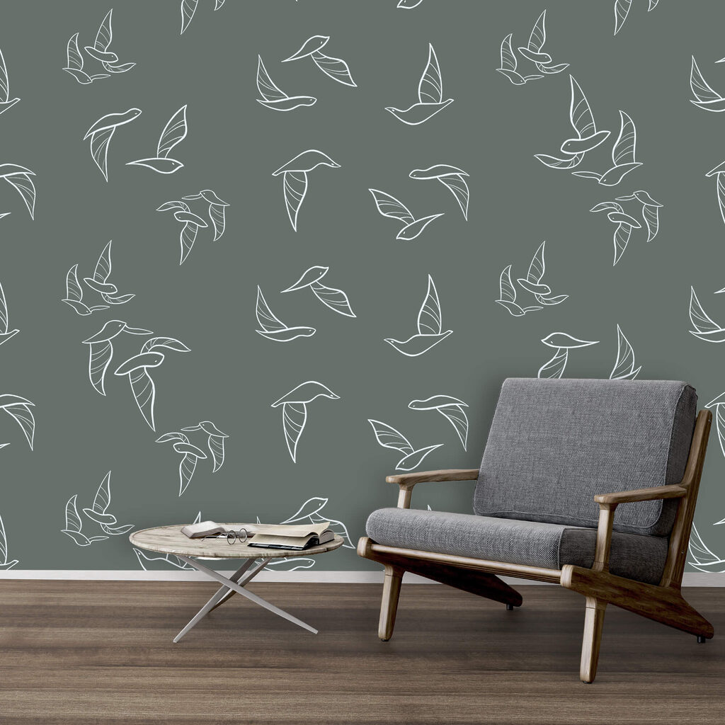 Vogelkonturen im Flug — Interieur 2