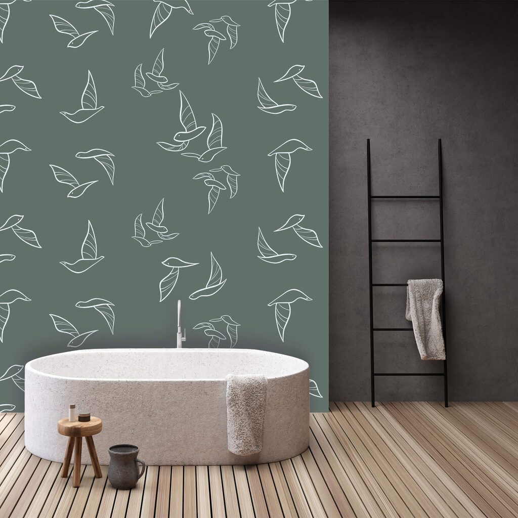 Vogelkonturen im Flug — Interieur 1