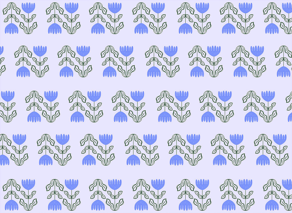 Stilisierte Tulpen — ganzes Design