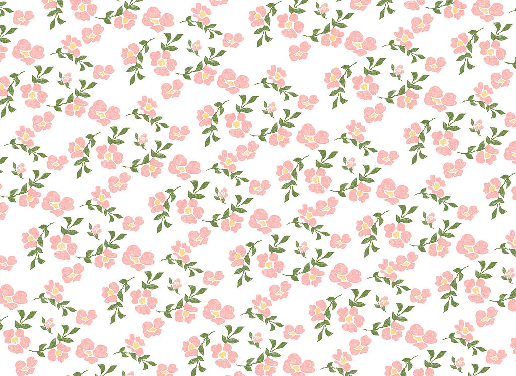 Rosa Blütensträußchen — ganzes Design