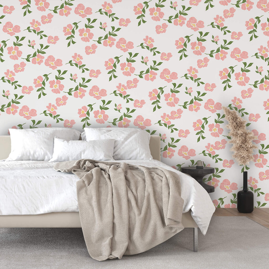 Rosa Blütensträußchen — Interieur 2