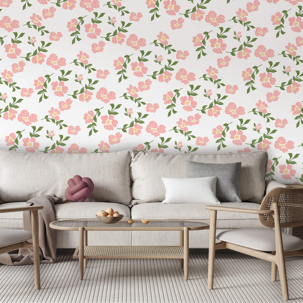 Rosa Blütensträußchen — Interieur 1