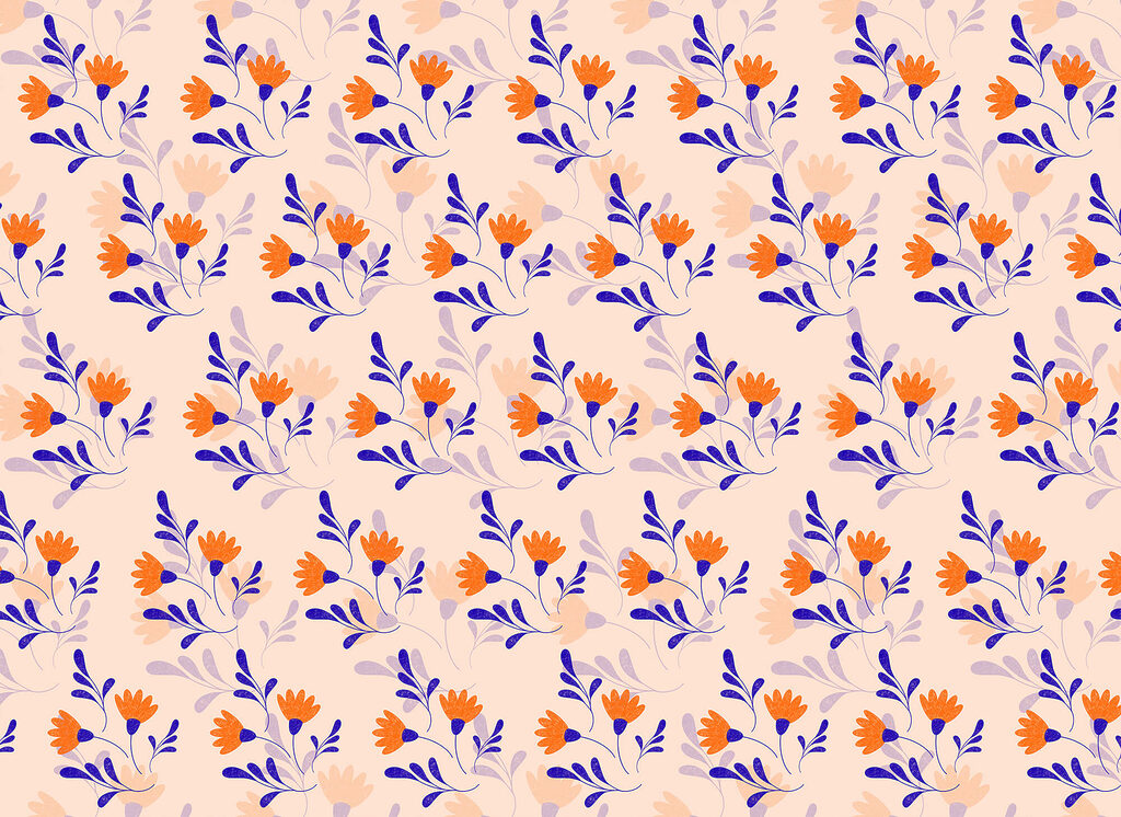 Blüten und Zweiglein — ganzes Design