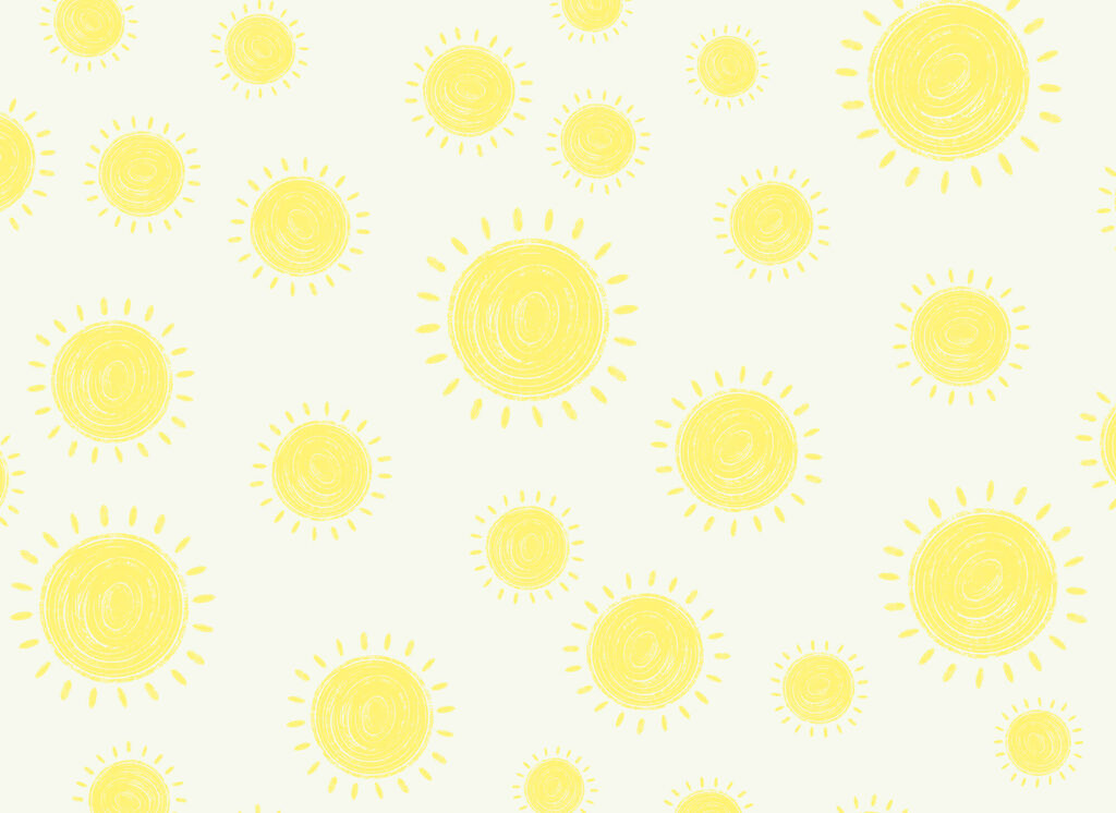 Gelbe Sonnen — ganzes Design