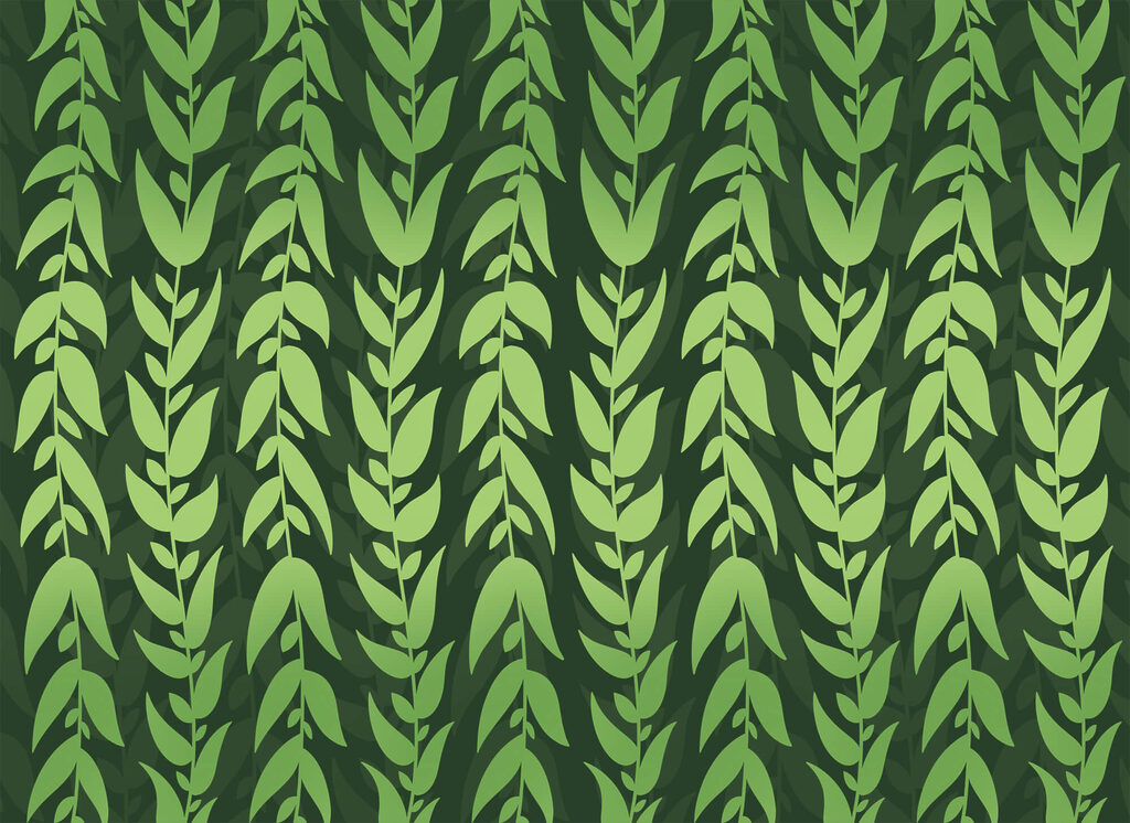 Grüne Blattranken — ganzes Design
