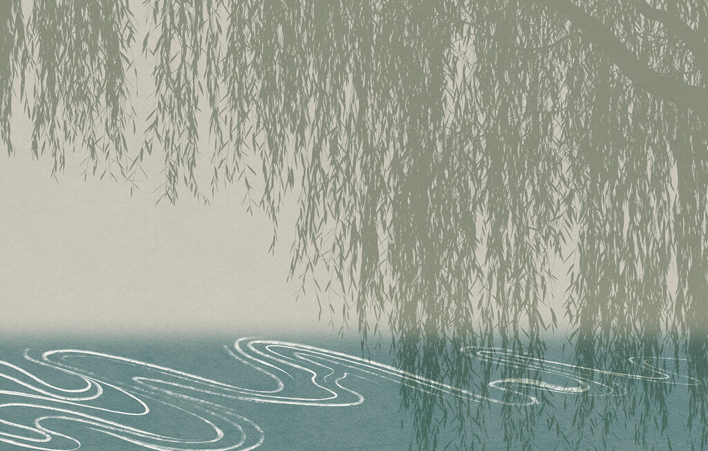 Weide am Wasser — ganzes Design