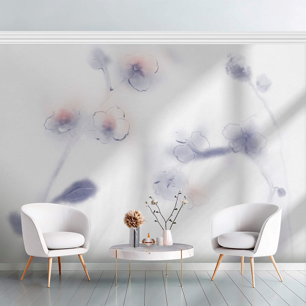 Zarte Aquarellblüten — Interieur 2