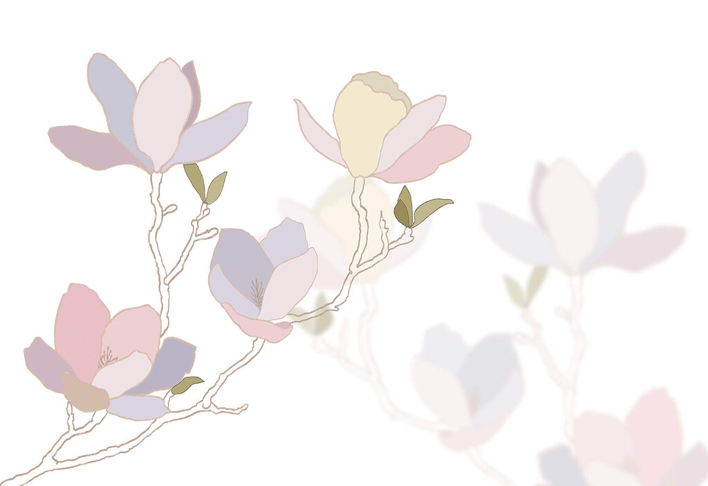 Zarte Pastellblüten — ganzes Design