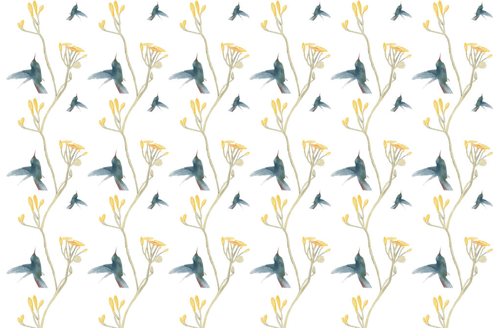 Blüten an gebogenen Stielen — ganzes Design