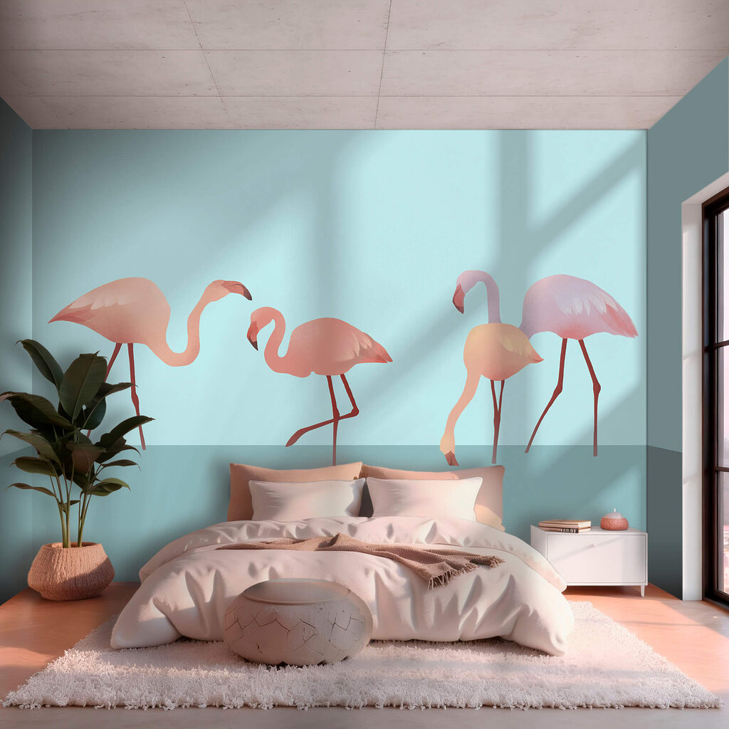 Flamingos im Wasser — Interieur 1