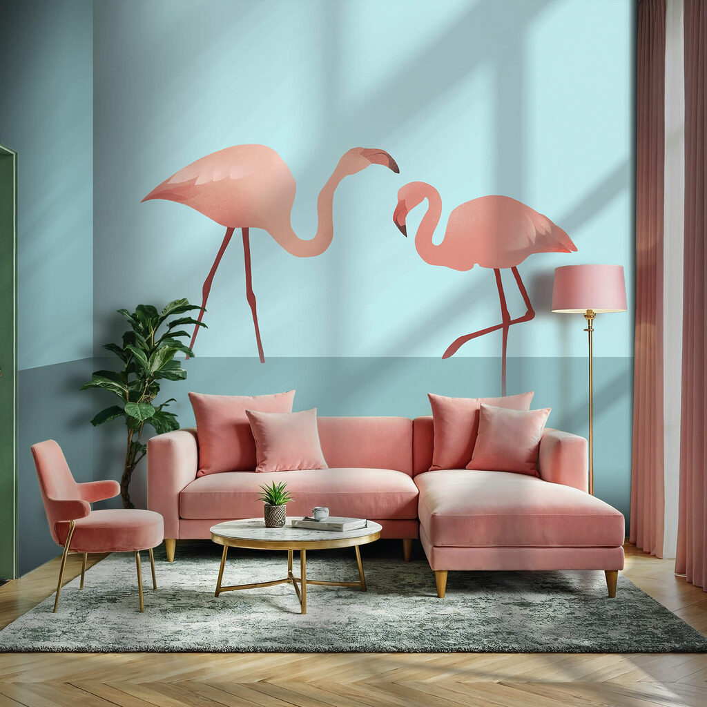 Flamingos im Wasser — Interieur 2