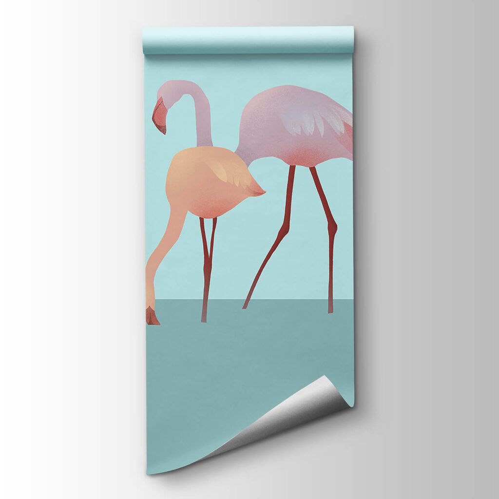 Flamingos im Wasser — Produktansicht