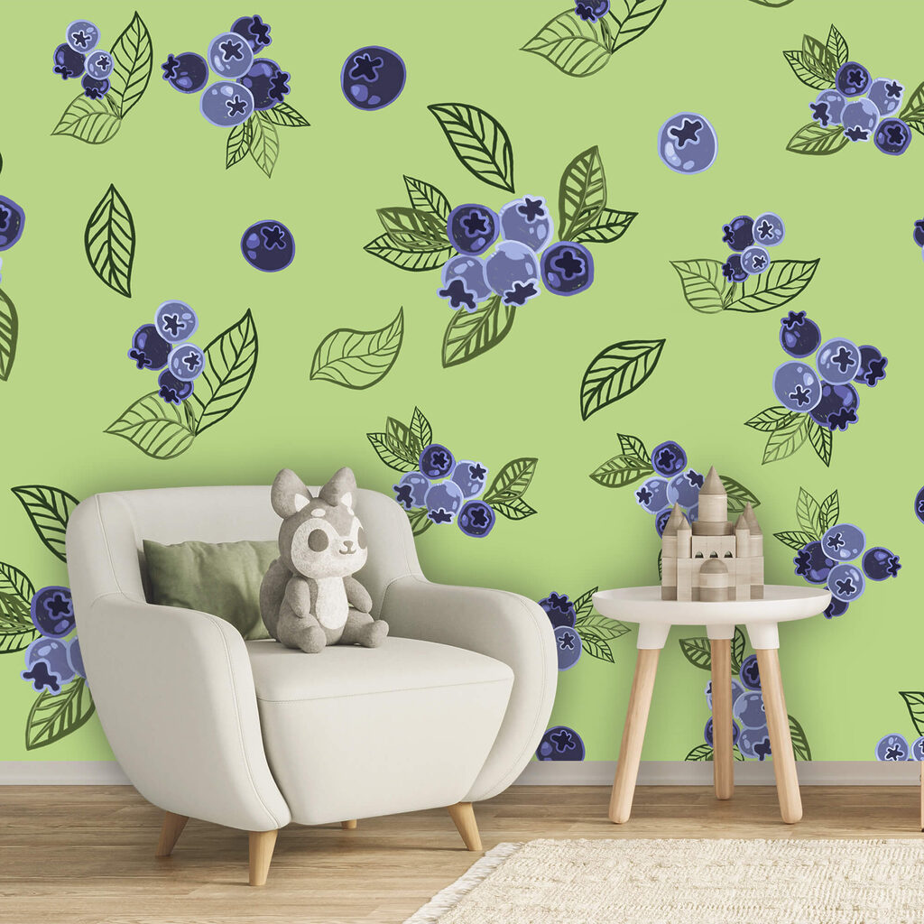 Heidelbeeren und Blätter — Interieur 1