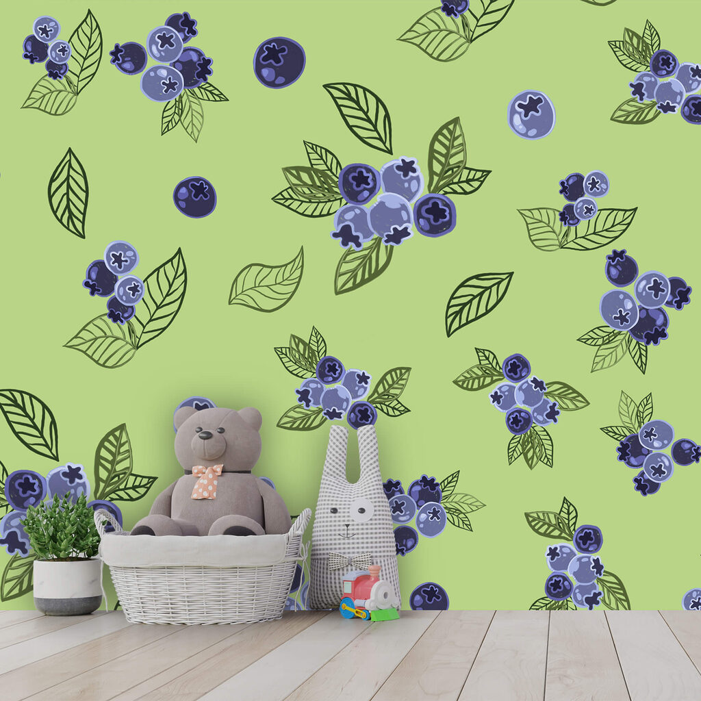 Heidelbeeren und Blätter — Interieur 2