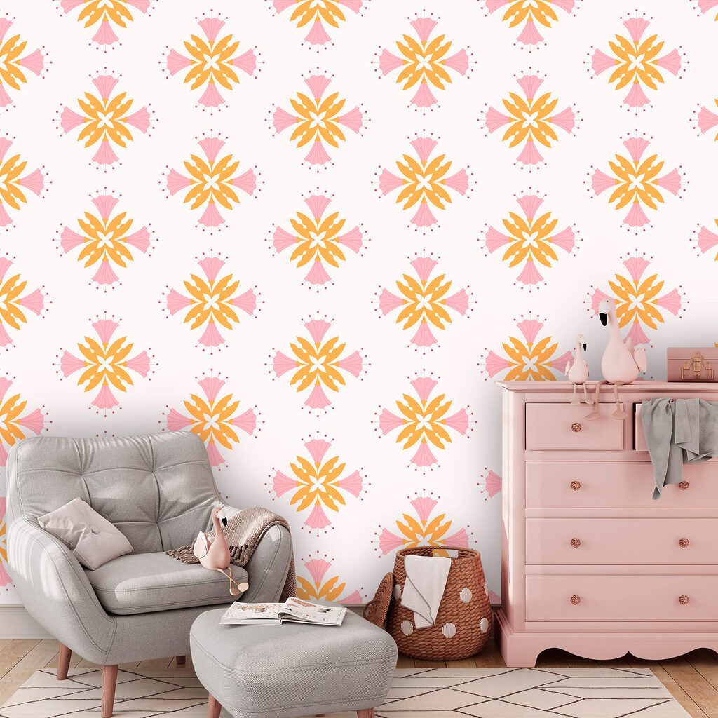 Sternblüten in Diagonalreihen — Interieur 1