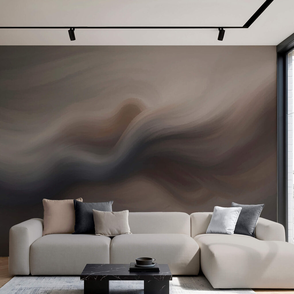 Dunkler, sanfter Wirbel in einem Interieur