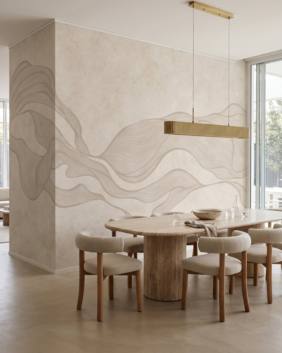 Linien wie Bänder in einem Interieur