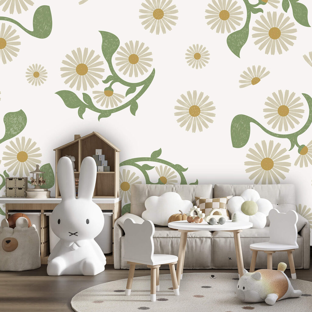 Weiß-grüne Blütensonnen — Interieur 1