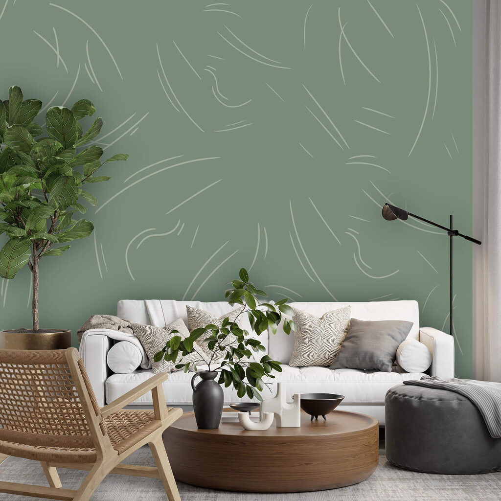 Kritzeleien im Rhythmus in einem Interieur