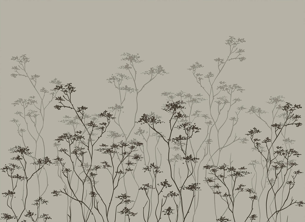 Vorhang aus feinen Stielen — ganzes Design