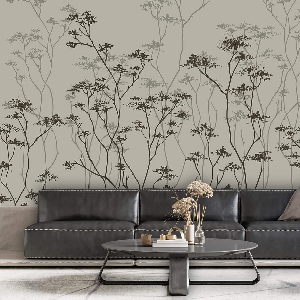 Vorhang aus feinen Stielen — Interieur 2