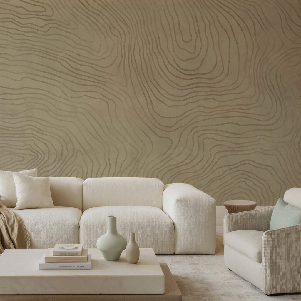 Geschwungene Höhenlinien in einem Interieur