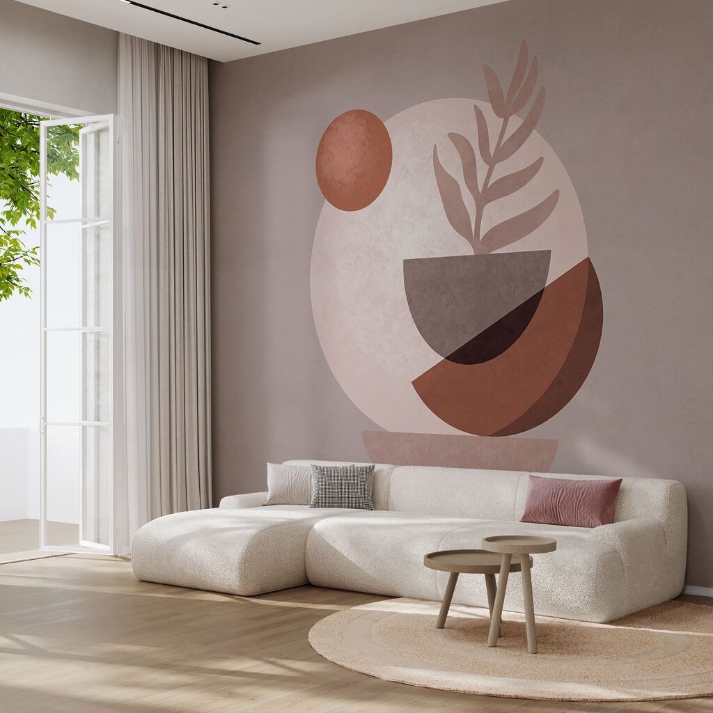 Blatt vor gestapelten Schalen — Interieur 2