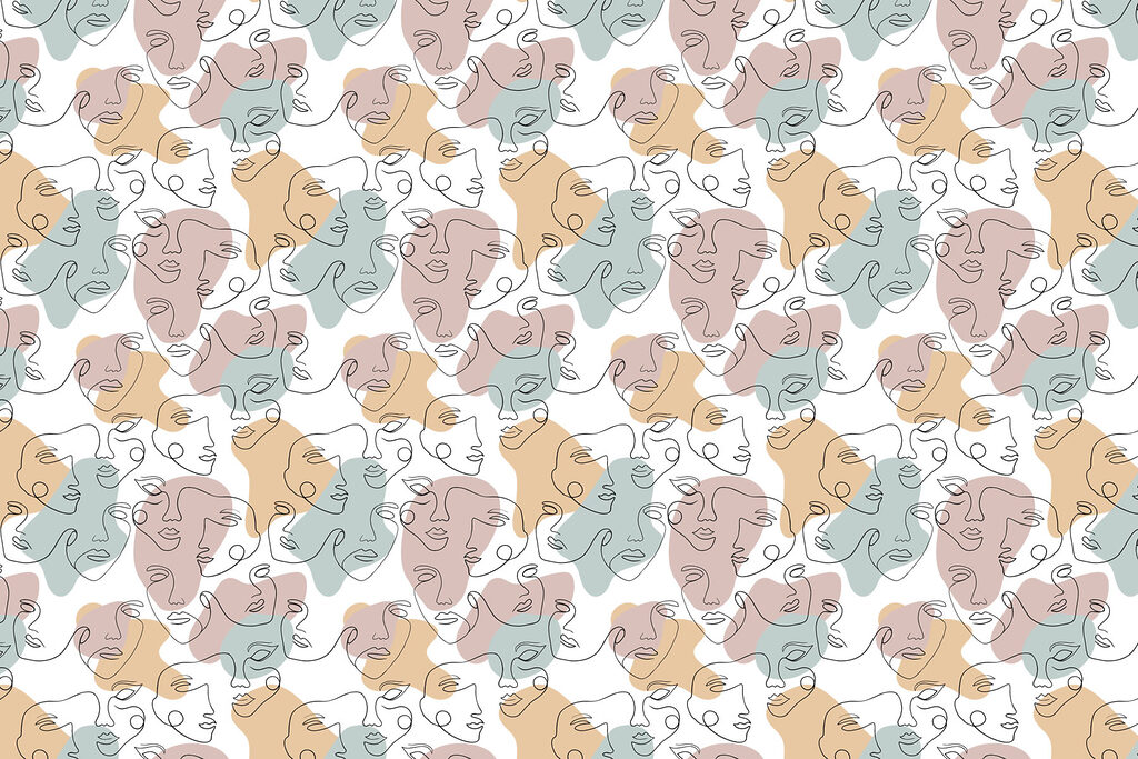 Bunte Tierköpfchen — ganzes Design