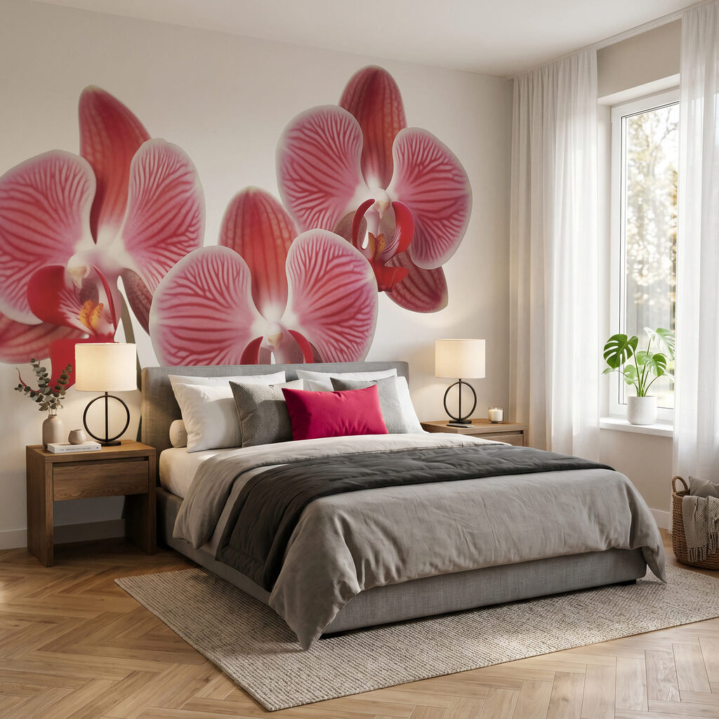 Lebhafte Blüten in Zartrosa — Interieur 2