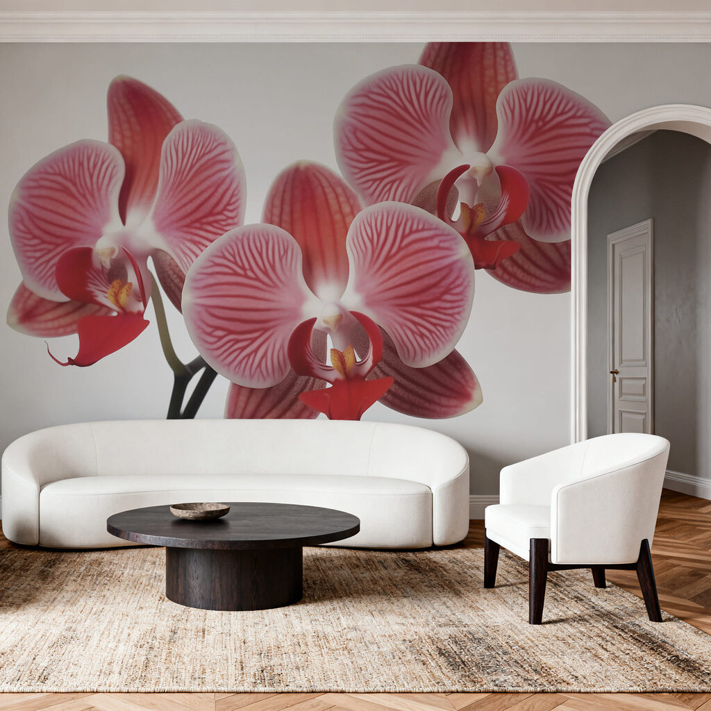 Lebhafte Blüten in Zartrosa — Interieur 1