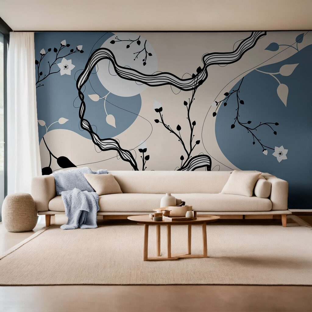 Blüten zwischen geschwungenen Linien — Interieur 2