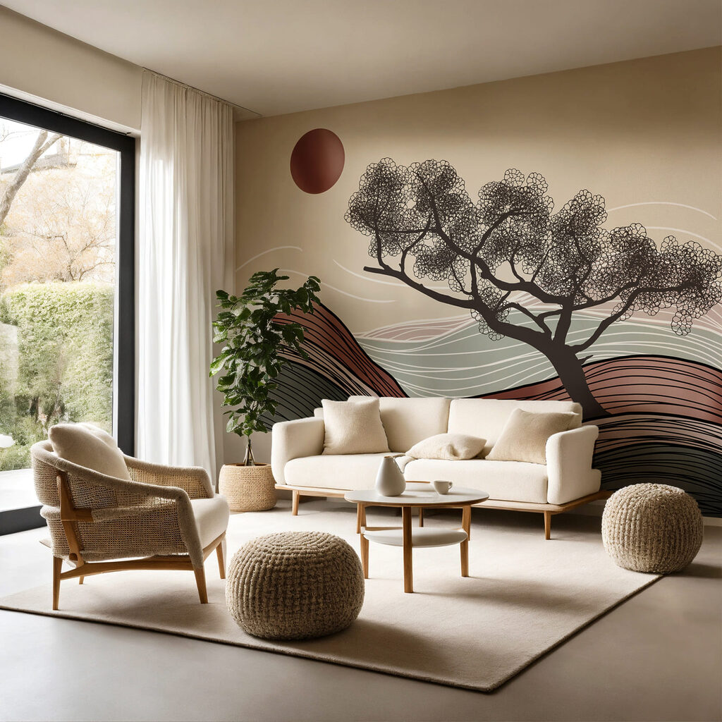 Baum über Linienwellen — Interieur 2