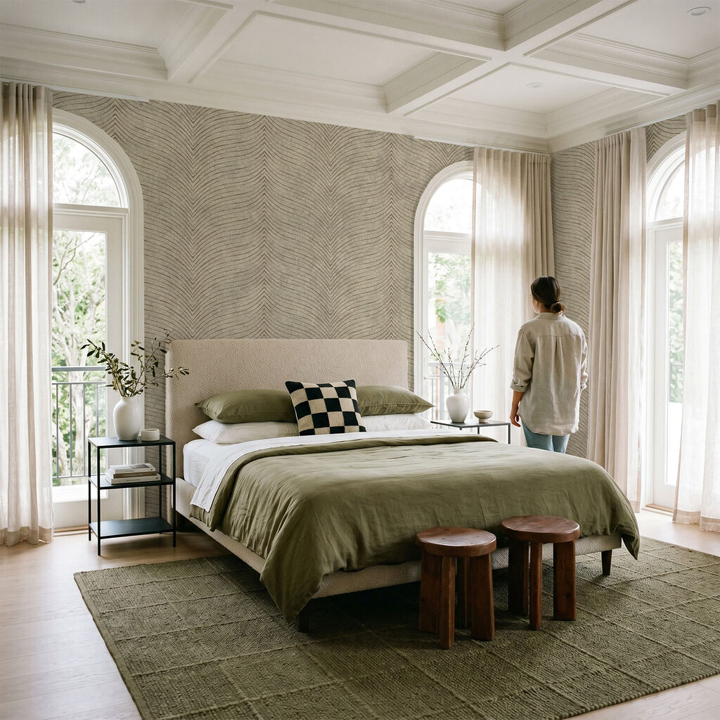 Feine Fasern auf Farbgrund — Interieur 1