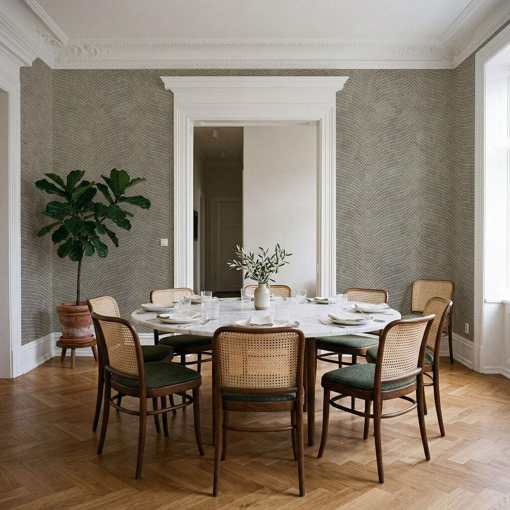 Feine Fasern auf Farbgrund — Interieur 2