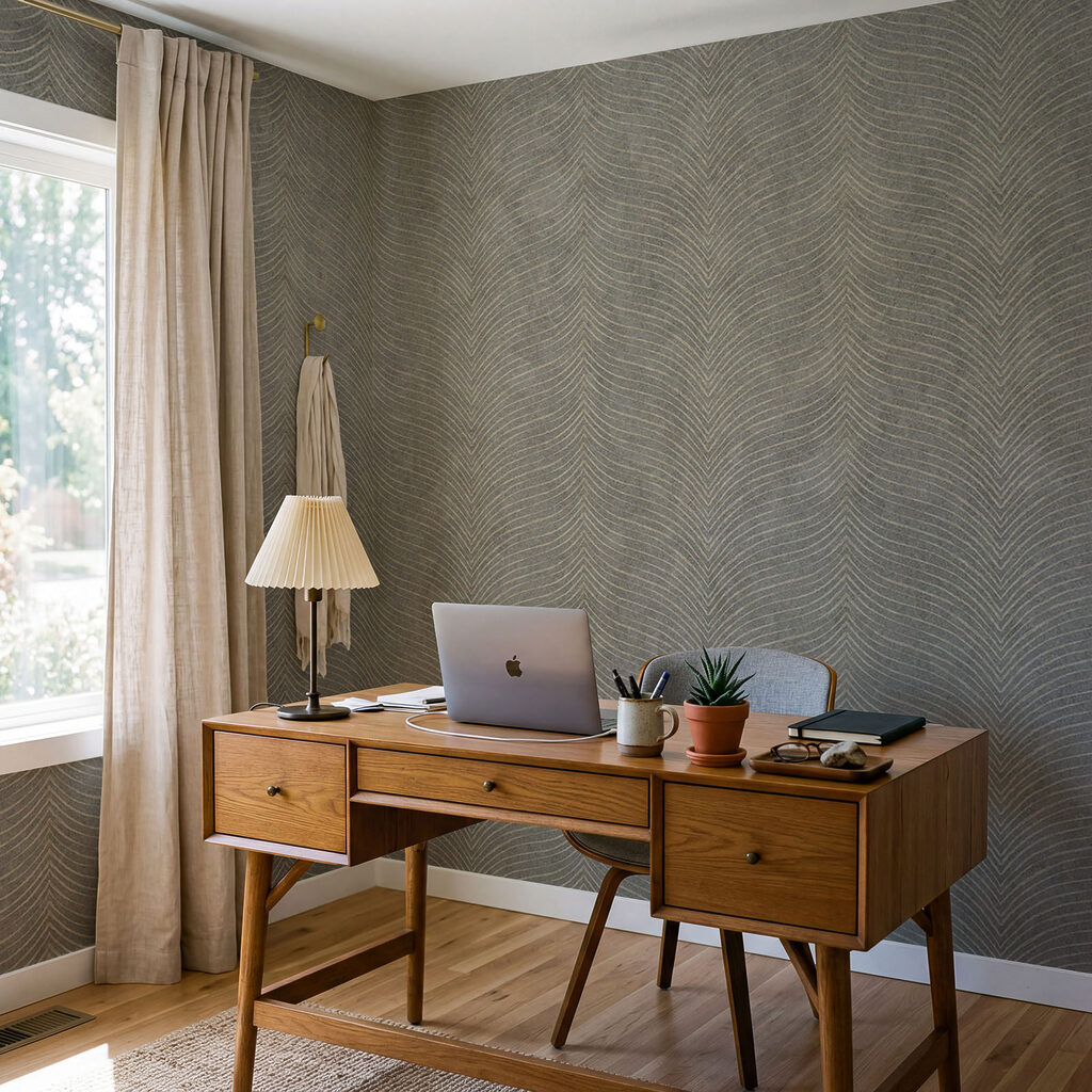 Feine Fasern auf Farbgrund — Interieur 1