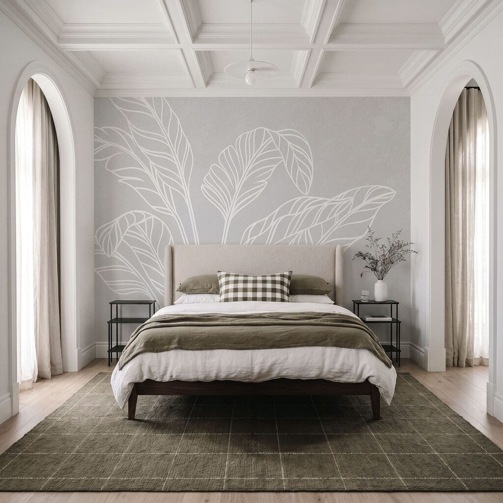 Feine Blattadern in einem Interieur