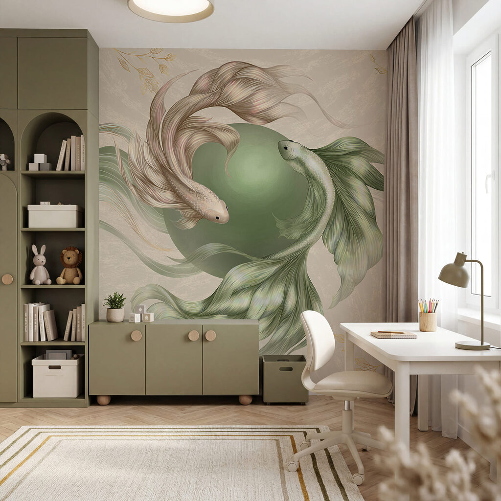 Schleierschwänze um eine Perle — Interieur 3