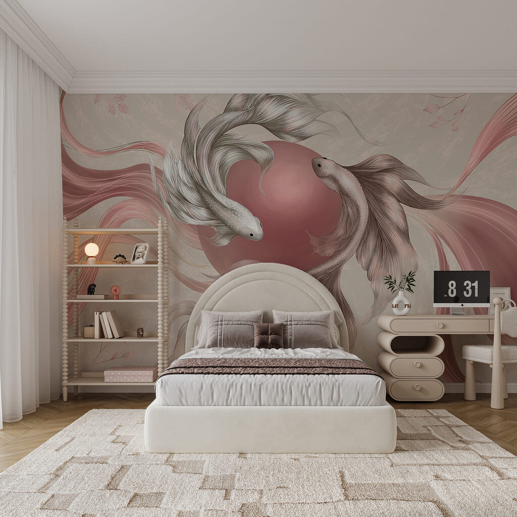 Schleierschwänze um eine Perle — Interieur 1