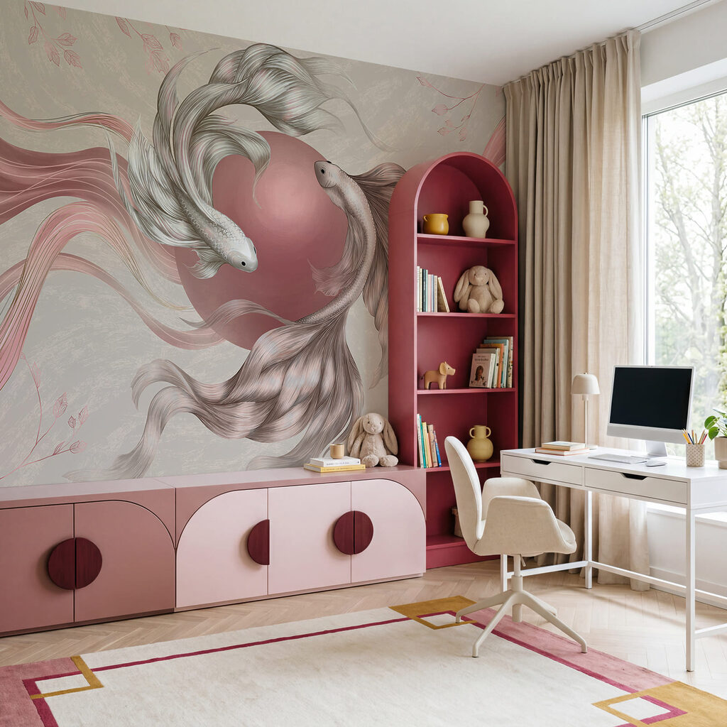 Schleierschwänze um eine Perle — Interieur 3