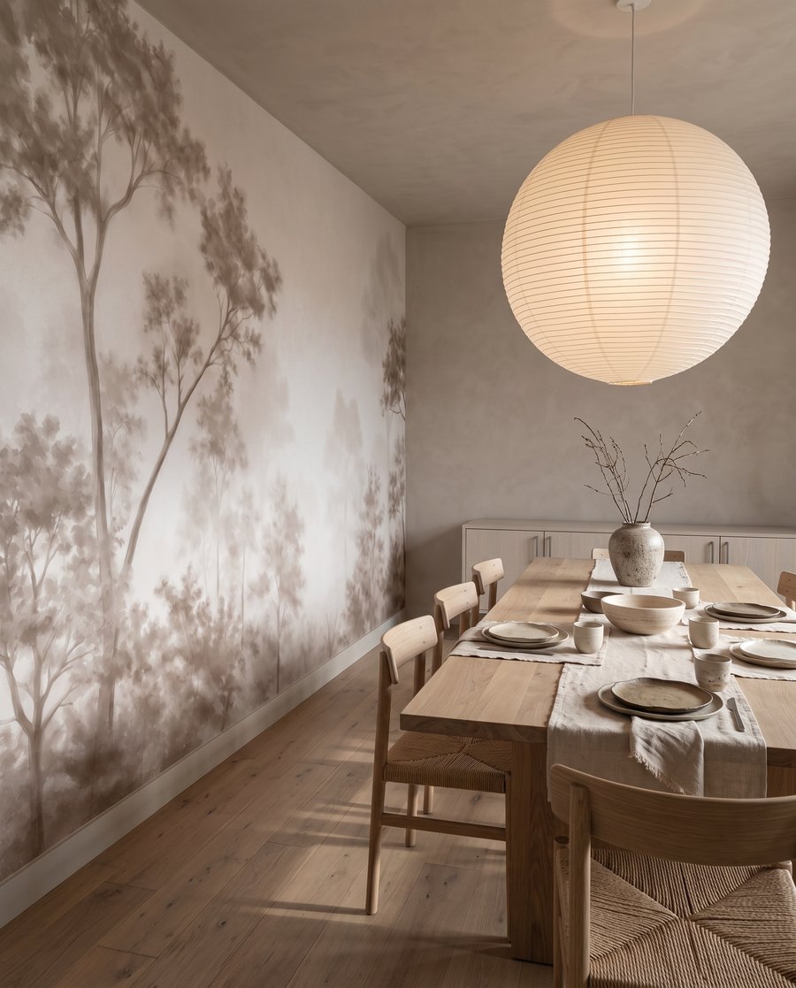 Waldrand hinter lichtem Nebel — Interieur 4